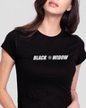 Shop Black Widow Half Sleeve T-Shirts (AVL)-Front