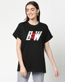Shop Black Widow Hyperprint Boyfriend T-Shirt-Front