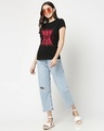 Shop Black Widow Target Half Sleeve T-Shirt-Full