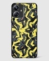 Shop Black Yellow Camo Premium Glass Case for Realme 10 Pro Plus 5G-Front