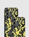 Shop Black Yellow Camo Premium Glass Case for Samsung Galaxy S23 5G-Design