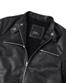 Shop Black Zip Pocket Faux Leather Jacket