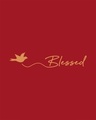 Shop Blessed Bird Round Neck 3/4th Sleeve T-Shirt-Full