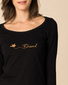 Shop Blessed Bird Scoop Neck Full Sleeve T-Shirt-Front