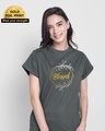 Shop Blessed Gold Boyfriend T-Shirt (GOLD PRINT)-Front