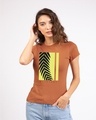 Shop Blissful Palm Tree Half Sleeve T-Shirt-Front