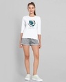 Shop Bloom Wildly Round Neck 3/4th Sleeve T-shirt For Women's-Full