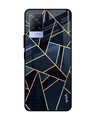 Shop Abstract Tiles Printed Premium Glass Cover for Vivo V21 (Shock Proof, Lightweight)-Front