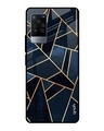 Shop Abstract Tiles Printed Premium Glass Cover for Vivo X60 Pro (Shock Proof, Lightweight)-Front