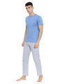 Shop Blue And White Checked Pyjamas-Full