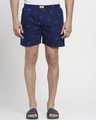 Shop Blue AOP Abstract Print Boxers-Front