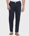 Shop Blue AOP Geometric Print D Pyjamas-Front