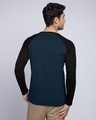 Shop Blue & Black Full Sleeve Raglan T-Shirt-Design
