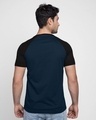 Shop Blue & Black Half Sleeve Raglan T-Shirt-Design