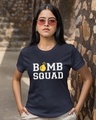 Shop Pack of 2 Unisex Blue Bomb Squad Typography Couple T-shirt-Full