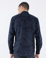 Shop Blue Camouflage Cotton Linen Slim Fit Shirt-Design