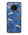 Shop Blue Cheetah Premium Glass Case for OnePlus 7T (Shock Proof, Scratch Resistant)-Front