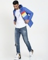 Shop Men's Blue Color Block Puffer Jacket-Full