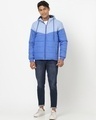 Shop Men's Blue Color Block Puffer Jacket-Full