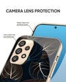 Shop Blue Golden Leaves Metallic Glod Premium Glass Case for Apple iPhone SE 2020-Design
