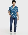Shop Blue Hawaiian AOP Half Sleeve Shirt