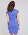 Shop Blue Haze Cap Sleeve Plain T-Shirt Dress-Design
