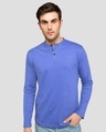 Shop Blue Haze Full Sleeve Henley T-Shirt-Front
