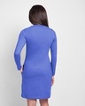 Shop Blue Haze High Neck Slim Fit Pocket Dress-Design