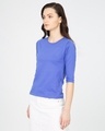 Shop Blue Haze Round Neck 3/4th Sleeve T-Shirt-Design