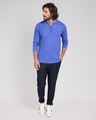 Shop Blue Haze V-Neck Henley T-Shirt-Full