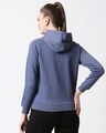 Shop Blue Melange Zipper Hoodie-Full