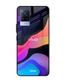 Shop Fluid Printed Premium Glass Cover for Vivo V21 (Shock Proof, Lightweight)-Front