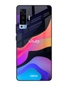 Shop Fluid Printed Premium Glass Cover for Vivo X50 (Shock Proof, Lightweight)-Front