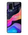 Shop Fluid Printed Premium Glass Cover for Vivo X50 Pro (Shock Proof, Lightweight)-Front