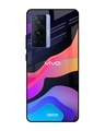 Shop Fluid Printed Premium Glass Cover for Vivo X70 Pro (Shock Proof, Lightweight)-Front