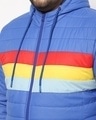 Shop Men's Blue Color Block Plus Size Puffer Jacket