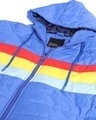 Shop Men's Blue Color Block Plus Size Puffer Jacket