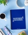 Shop Blue Professional Overthinker Notepad-Front