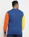 Shop Men's Blue Quartz Contrast Sleeve Color Block Plus Size Sweatshirt-Design