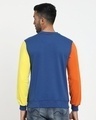 Shop Men's Blue Contrast Sleeve Color Block Sweatshirt-Design