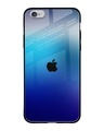 Shop Blue Rhombus Pattern Premium Glass Case for Apple iPhone 6 (Shock Proof, Scratch Resistant)-Front