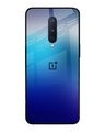 Shop Blue Rhombus Pattern Premium Glass Case for OnePlus 8 (Shock Proof, Scratch Resistant)-Front