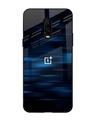 Shop Blue Rough Abstract Premium Glass Case for OnePlus 6T(Shock Proof, Scratch Resistant)-Front