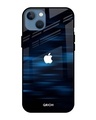 Shop Blue Rough Pastel Premium Glass Cover For iPhone 13 (Impact Resistant, Matte Finish)-Front