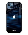 Shop Blue Rough Pastel Premium Glass Cover For iPhone 13 mini (Impact Resistant, Matte Finish)-Front