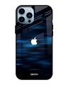 Shop Blue Rough Pastel Premium Glass Cover For iPhone 13 Pro Max (Impact Resistant, Matte Finish)-Front