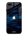 Shop Blue Rough Pastel Premium Glass Cover For iPhone 8 Plus (Impact Resistant, Matte Finish)-Front