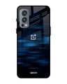 Shop Blue Rough Pastel Premium Glass Cover For OnePlus Nord 2 5G (Impact Resistant, Matte Finish)-Front
