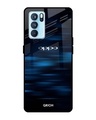 Shop Blue Rough Pastel Premium Glass Cover For Oppo Reno6 5G (Impact Resistant, Matte Finish)-Front