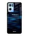 Shop Blue Rough Pastel Premium Glass Cover For Oppo Reno7 Pro 5G (Impact Resistant, Matte Finish)-Front